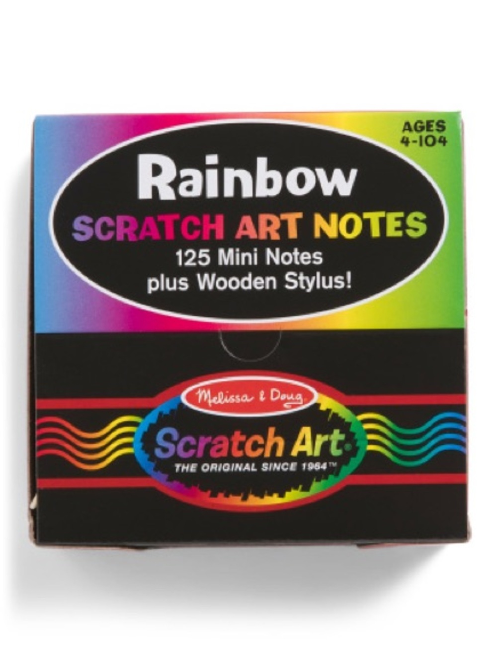 Melissa & Doug Rainbow Scratch Art Notes - Black with Rainbow Accents